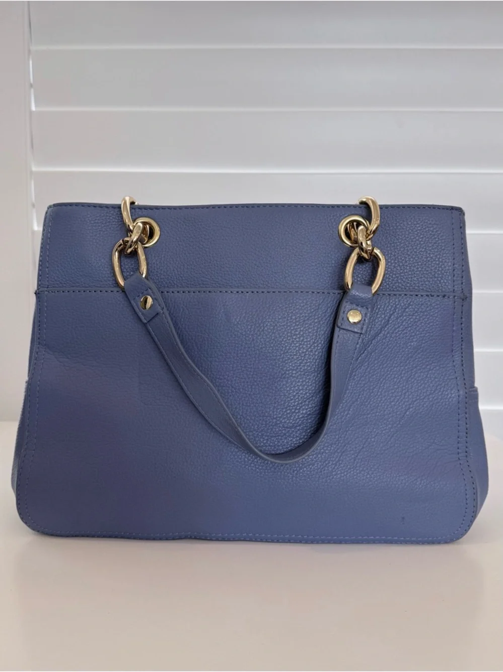 Giani Bernini Periwinkle Satchel with Gold Hardware NEW